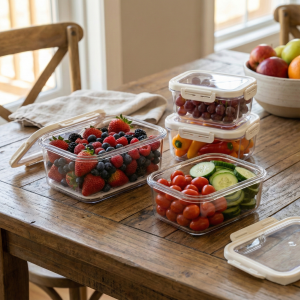Set 4 Contenedores Alimentos Herméticos Con Rejilla