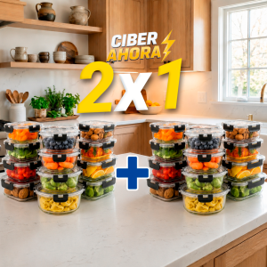 Oferta 2x1 Recipientes Herméticos De Vidrio X12