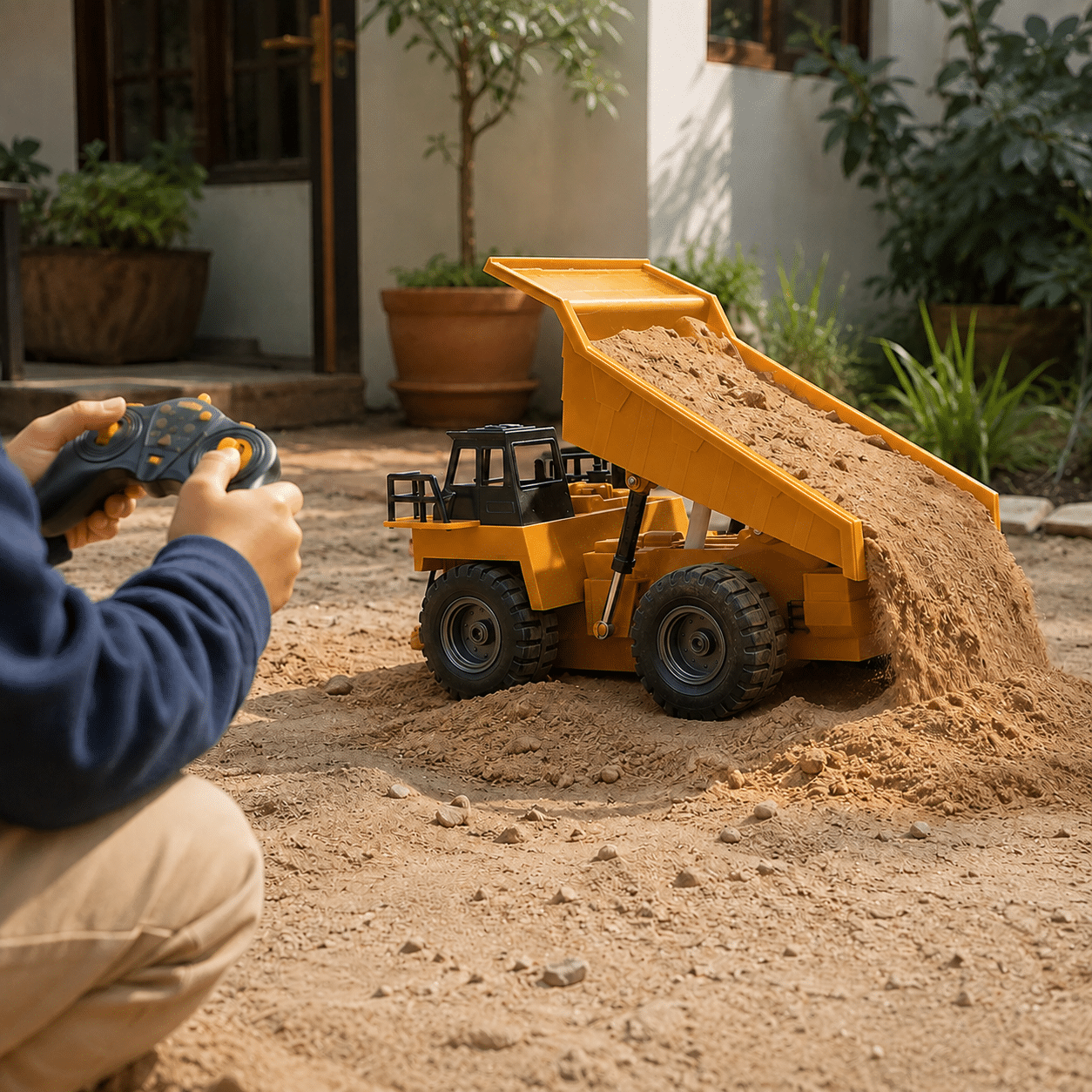 🏗️ Tracción 4x4 y Caja Volcadora Real
