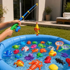 Juego de Pesca Magnética 38 Piezas con 2 Cañas y 2 Redes