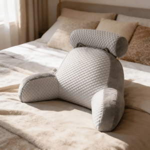 Almohadón Respaldo Lumbar con Posabrazos para Cama, Silla y Sillón